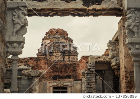 Vitthala Temple in Hampi, India. Part of the Group of Monuments at Hampi, designated as a UNESCO World Heritage Site Vitthala Temple in Hampi, India. Part of the Group of Monuments at Hampi, designated as a UNESCO World Heritage Site 137856889