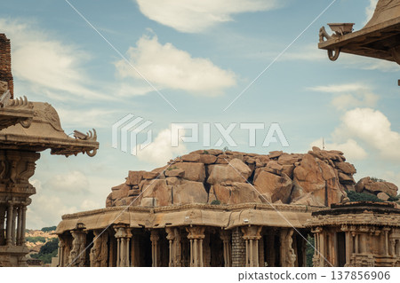 Vitthala Temple in Hampi, India. Part of the Group of Monuments at Hampi, designated as a UNESCO World Heritage Site Vitthala Temple in Hampi, India. Part of the Group of Monuments at Hampi, designated as a UNESCO World Heritage Site 137856906