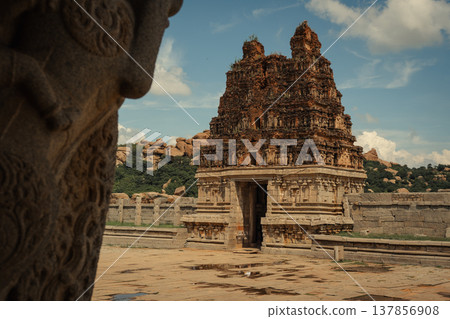 Vitthala Temple in Hampi, India. Part of the Group of Monuments at Hampi, designated as a UNESCO World Heritage Site Vitthala Temple in Hampi, India. Part of the Group of Monuments at Hampi, designated as a UNESCO World Heritage Site 137856908
