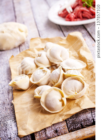 damplings with fresh meat and onion damplings with fresh meat and onion 137857310