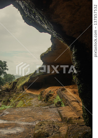 Kanheri Caves in the forests of the Sanjay Gandhi National Park, India 137857532