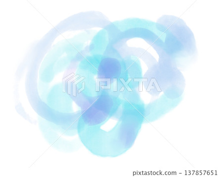 Illustration materials featuring soft, watercolor-style strokes resembling flowers with blurred light blue and blue hues. Illustration materials featuring soft, watercolor-style strokes resembling flowers with blurred light blue and blue hues. 137857651