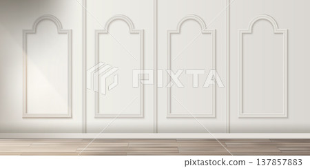 Realistic wall panels with classic wooden frames Realistic wall panels with classic wooden frames 137857883
