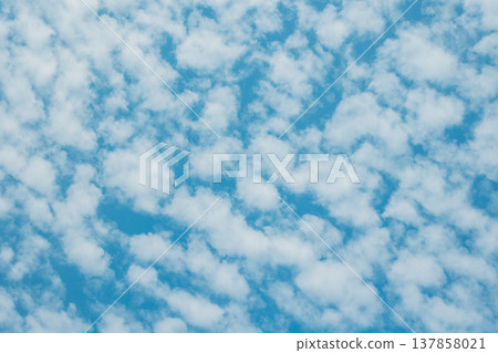 Beautiful blue cloudy sky. 137858021