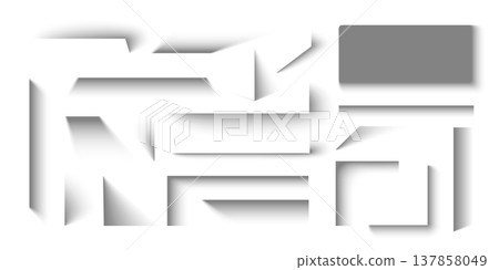 Collection of round, square, oval shadows Collection of round, square, oval shadows 137858049