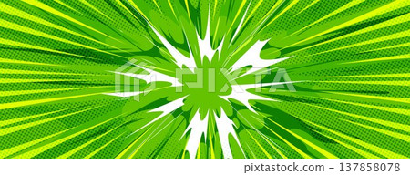 Comic book burst pattern, radial rays, halftone Comic book burst pattern, radial rays, halftone 137858078