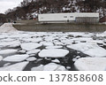 Drift ice in the Sea of Okhotsk off Shiretoko, Hokkaido 137858608
