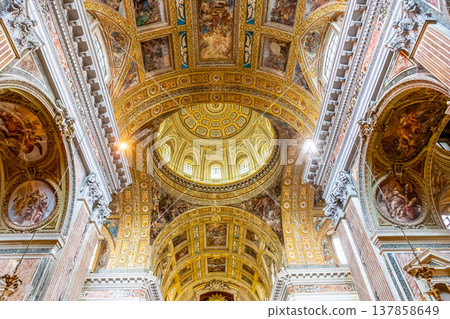 Baroque church of the Gesu Nuovo, Naples, Italy Baroque church of the Gesu Nuovo, Naples, Italy 137858649