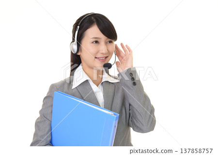 A smiling operator 137858757
