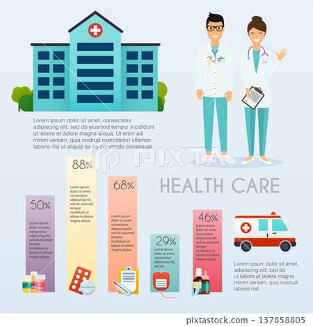 Medical infographic. Flat design style modern vector illustration concept. Medical infographic. Flat design style modern vector illustration concept. 137858805