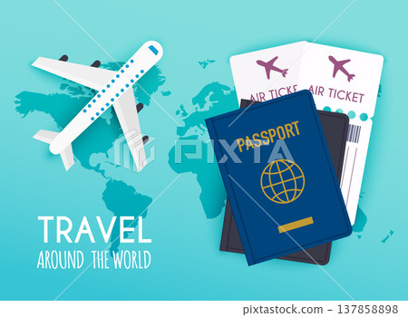Travel around the World. Vacation booking.  Flat design modern vector illustration concept. 137858898