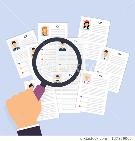 CV resume. Job interview concept. Writing a resume. 137859003