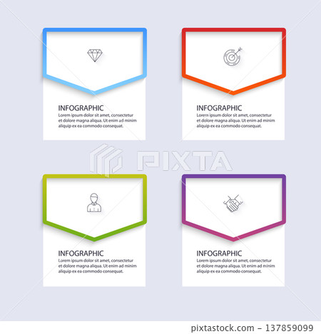 Vector info graphics for your business presentations. Can be used for website layout, numbered banners, diagram, horizontal cutout lines, web design. Vector info graphics for your business presentations. Can be used for website layout, numbered banners, diagram, horizontal cutout lines, web design. 137859099