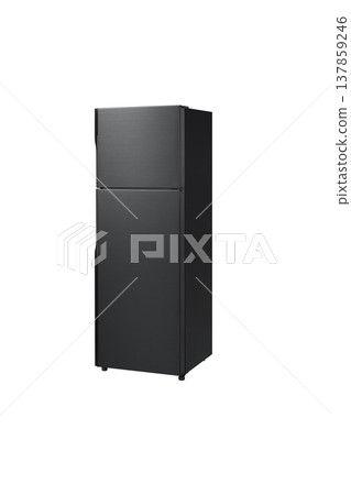 The image of modern refrigerator on white background. The image of modern refrigerator on white background. 137859246