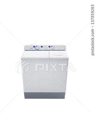 washing machine on white background. washing machine on white background. 137859263