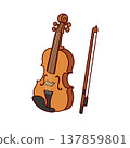 可愛的提琴插畫圖示素材 | 幼稚園、托兒所、學校、兒童 137859801