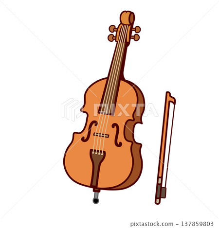 Cute cello illustration icon material | Kindergarten, nursery school, school, kids 137859803