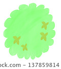 A painting of a shrub with yellow flowers in spring. 137859814