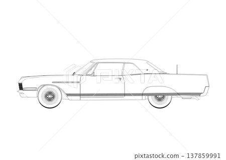 car outline drawing, sketch, contour image car outline drawing, sketch, contour image 137859991
