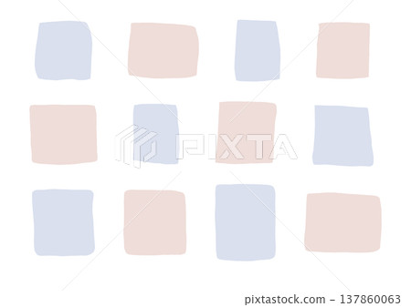 A set of loosely drawn blue and brown square shapes. A set of loosely drawn blue and brown square shapes. 137860063