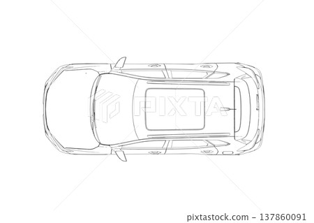 car outline drawing, sketch, contour image car outline drawing, sketch, contour image 137860091