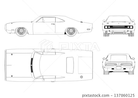 car outline drawing, sketch, contour image car outline drawing, sketch, contour image 137860125