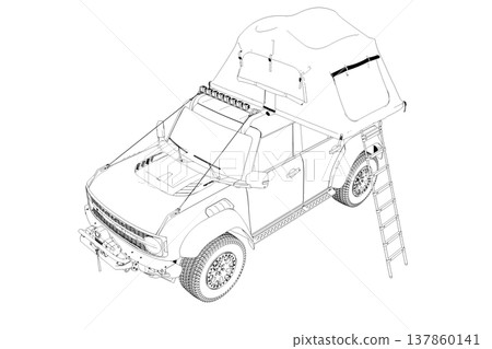 car outline drawing, sketch, contour image car outline drawing, sketch, contour image 137860141
