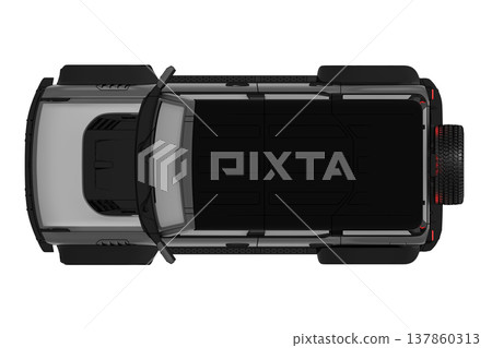 car isolated on transparent background, 3d illustration, cg render 137860313