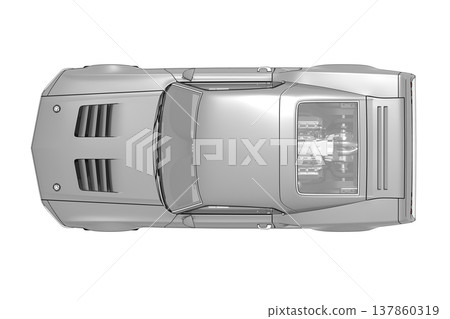 car isolated on transparent background, 3d illustration, cg render 137860319