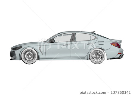 car isolated on transparent background, 3d illustration, cg render car isolated on transparent background, 3d illustration, cg render 137860341