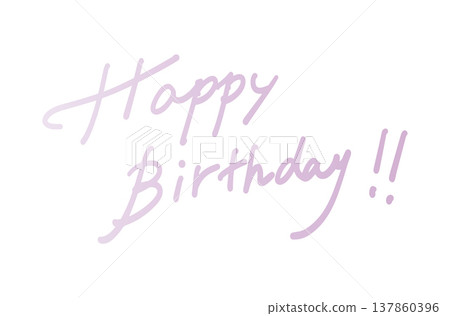 Handwritten "Happy Birthday" 137860396