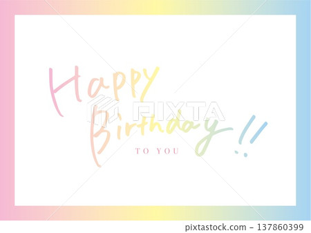 Handwritten "Happy Birthday" Handwritten "Happy Birthday" 137860399