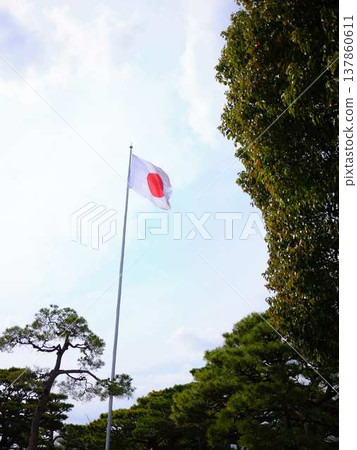 高知城的日本國旗 137860611