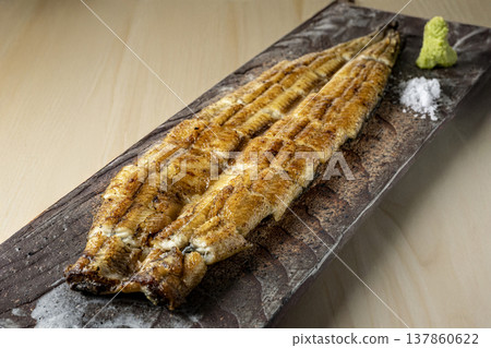 Grilled eel over charcoal Grilled eel over charcoal 137860622
