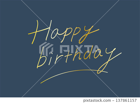 Handwritten "Happy Birthday" 137861157