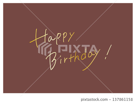 Handwritten "Happy Birthday" 137861158