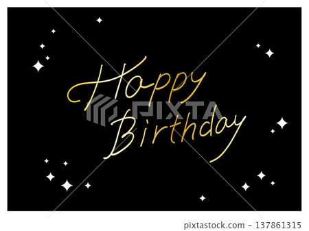 Handwritten "Happy Birthday" 137861315