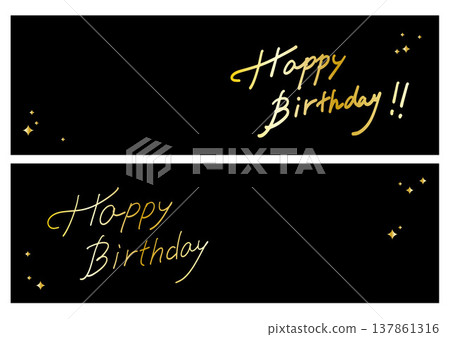 Handwritten "Happy Birthday" 137861316
