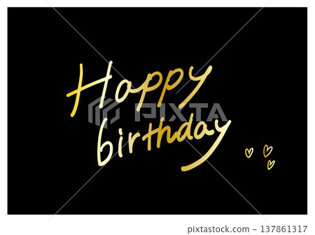 Handwritten "Happy Birthday" 137861317