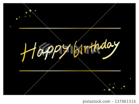 Handwritten "Happy Birthday" 137861318