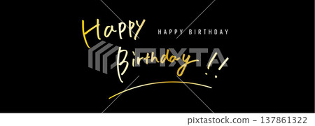 Handwritten "Happy Birthday" 137861322