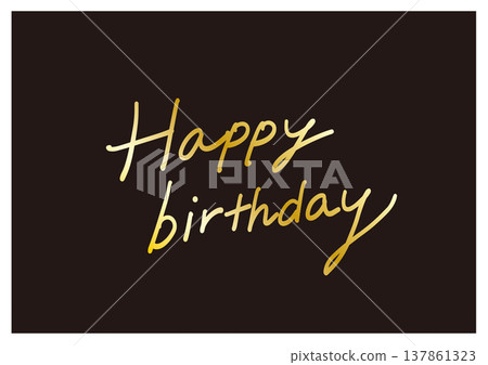 Handwritten "Happy Birthday" 137861323