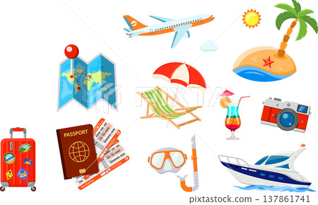 Vacation and Tourism Banner Infographics Vacation and Tourism Banner Infographics 137861741