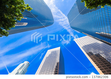 Downtown Los Angeles skyscrapers 137862306