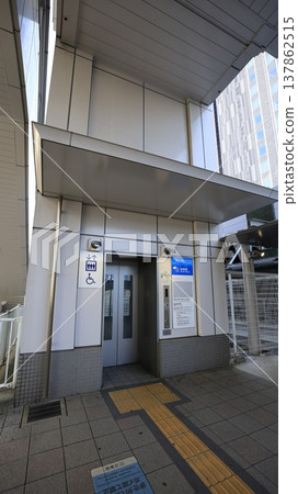 Elevator-only entrance (Exit 2A) at Yurikamome Ariake Station 137862515