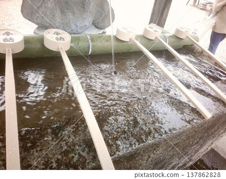 Water flowing from the chozuya Water flowing from the chozuya 137862828