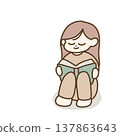 Woman reading relaxedly 137863643