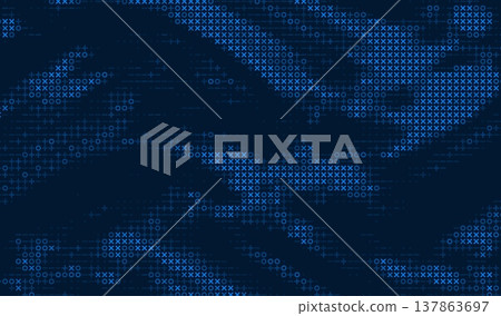 Abstract ascii big data ai background with computer code. Cyber technology random art for digital texture and pattern design for banner. Abstract ascii big data ai background with computer code. Cyber technology random art for digital texture and pattern design for banner. 137863697