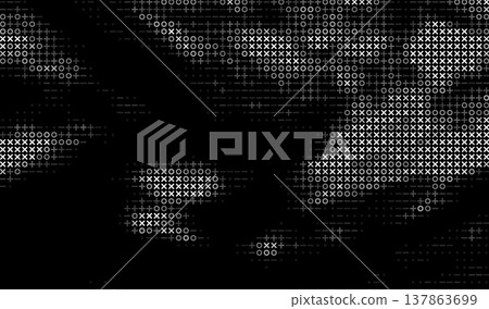 Abstract ascii big data ai background with computer code. Cyber technology random art for digital texture and pattern design for banner. Abstract ascii big data ai background with computer code. Cyber technology random art for digital texture and pattern design for banner. 137863699