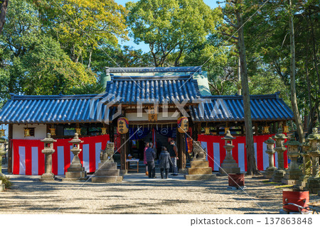 奈良市東九條町八幡宮(原名岩清水八幡宮):中門及參拜殿,2020年1月2日 奈良市東九條町八幡宮(原名岩清水八幡宮):中門及參拜殿,2020年1月2日 137863848